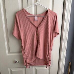 No Boundaries pink faux button top size XXL 19